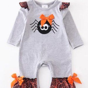 Girls Fall/Halloween CUTE Spider Romper